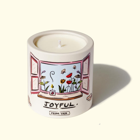 Joyful Essential Oil Candle | 100% Natural | Handmade | 40hrs Burn Time