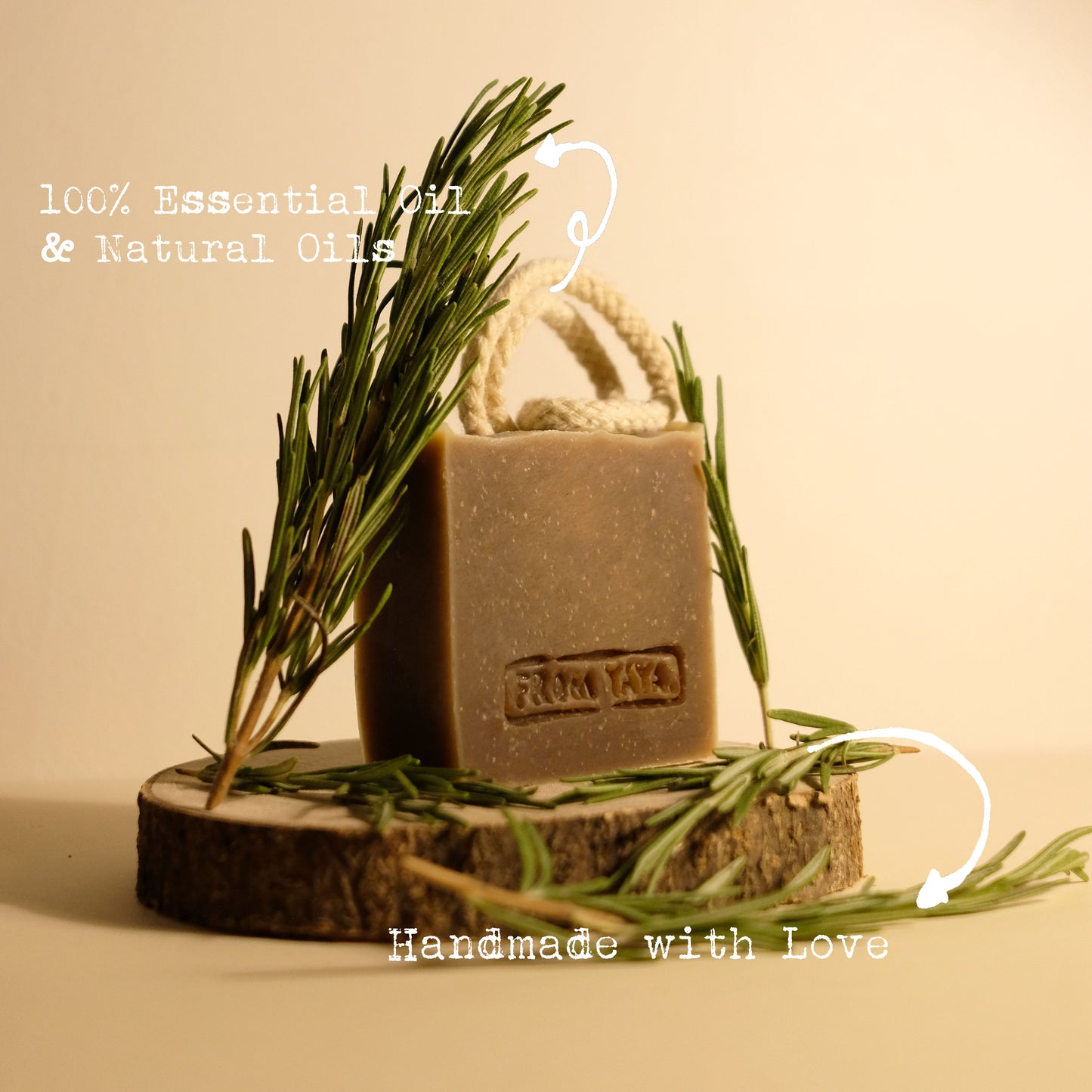 Rosemary & 100% Coconut Oil Bar - Stimulating | All Natural Handmade Soap Bar | 130g